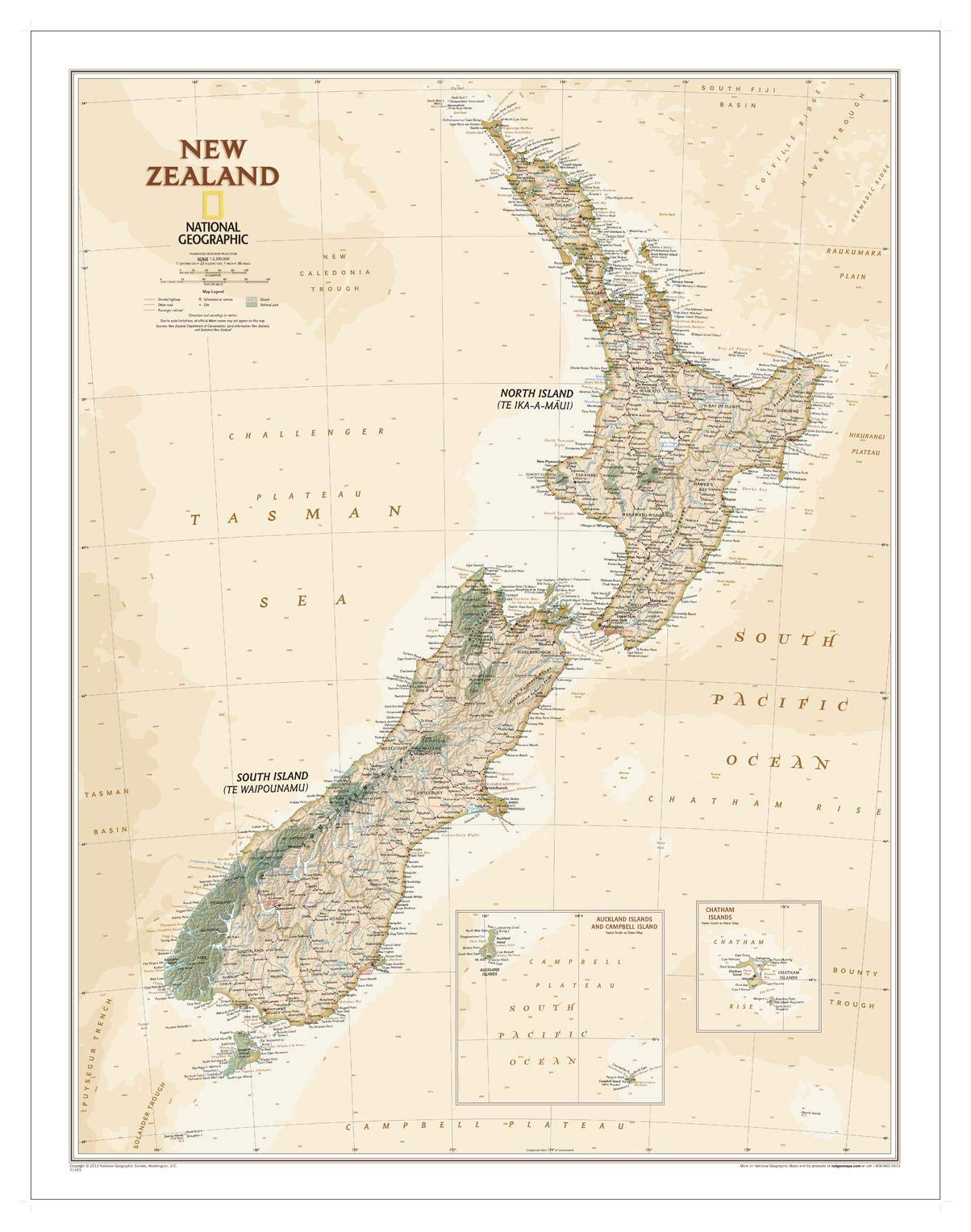 National Geographic New Zealand Executive Map book