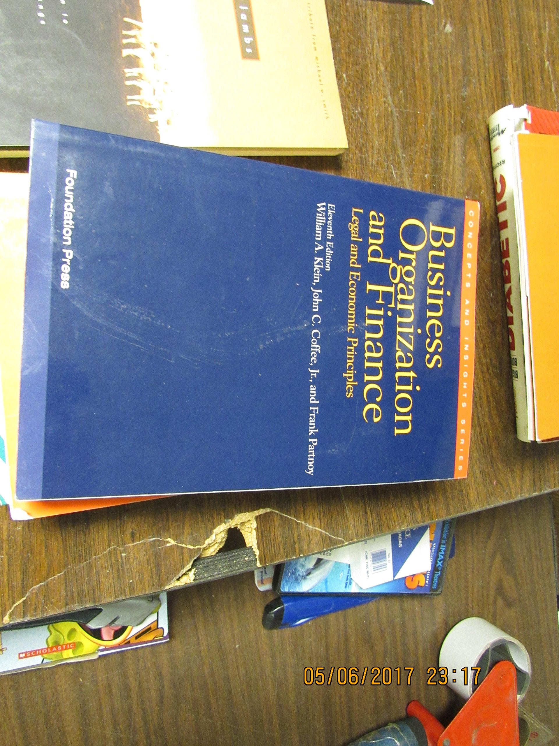 Business Organization and Finance, Legal and Economic Principles Law