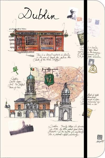 City Journal Dublin: Liniert und blanko. Mit S/U-Bahn- und Stadtplan, Gummibandverschluss Film, Art & Culture