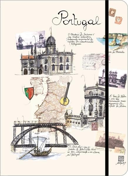 Travel Journal large Portugal: Liniert und blanko. Mit Reiseinformationen und Karten, Elastikband, Stiftehalter, Lesebändchen und Falttasche für lose Notizen, Unterlagen oder Visitenkarten Film, Art & Culture