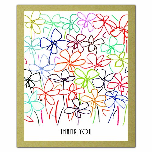 Field of Flowers: Thank You Notecards (Greenthanks) Leisure, Home & Garden