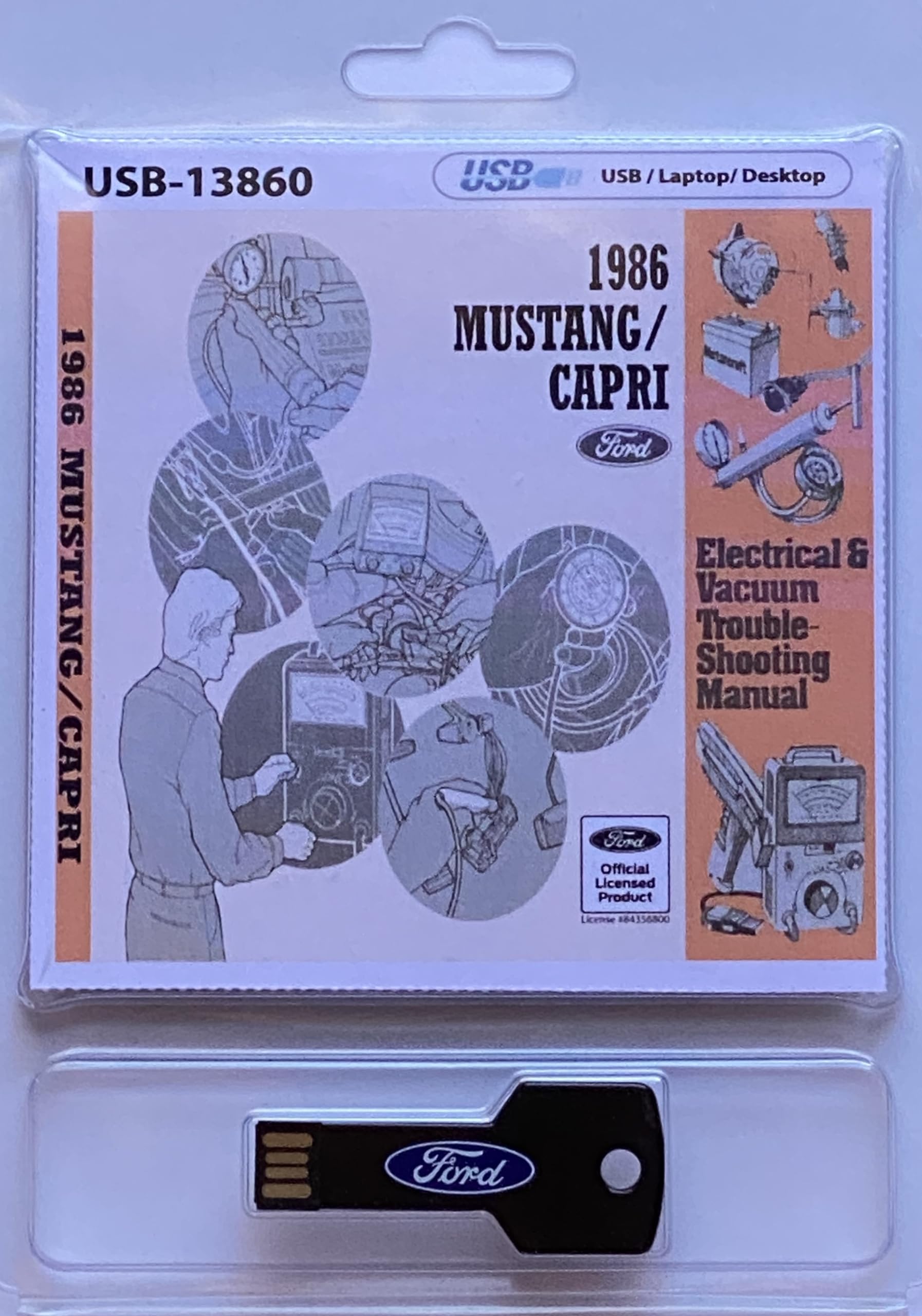 1986 Mustang/Capri Electrical & Vacuum Trouble-Shooting Manual (EVTM) (USB) Books
