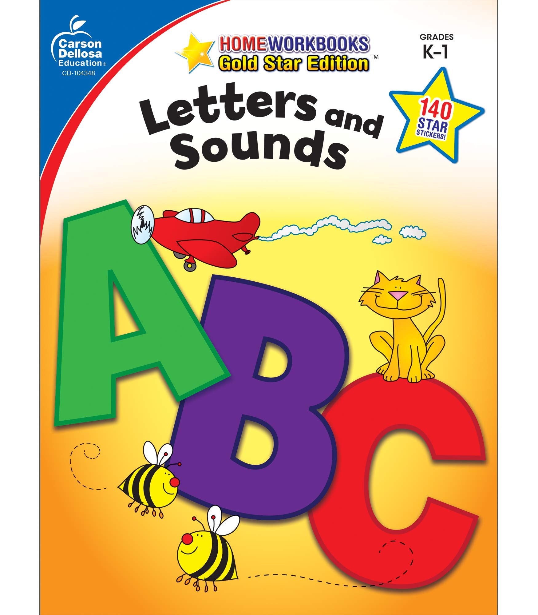 Letters and Sounds, Grades K - 1: Gold Star Edition (Home Workbooks: Gold Star Edition) Learning & Reference