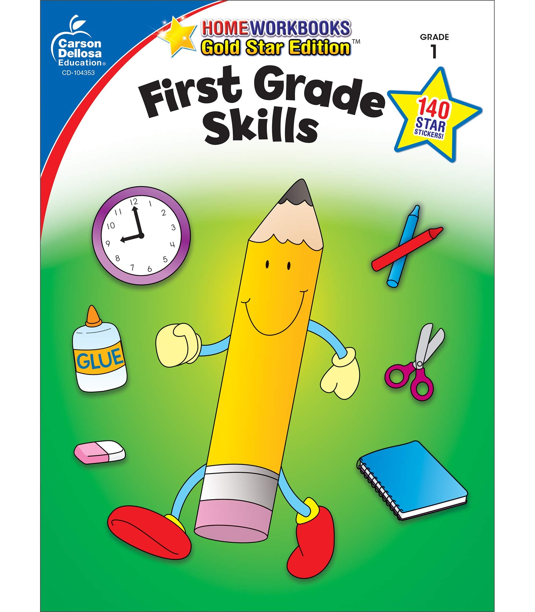 First Grade Skills: Gold Star Edition (Home Workbooks Gold Star Edition) Study Guides