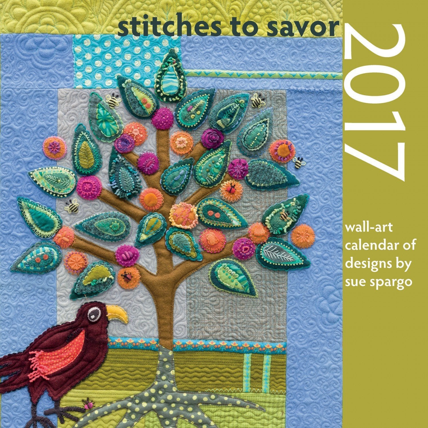 Stitches to Savor 2017 Wall-Art Calendar Hobbies & Crafts