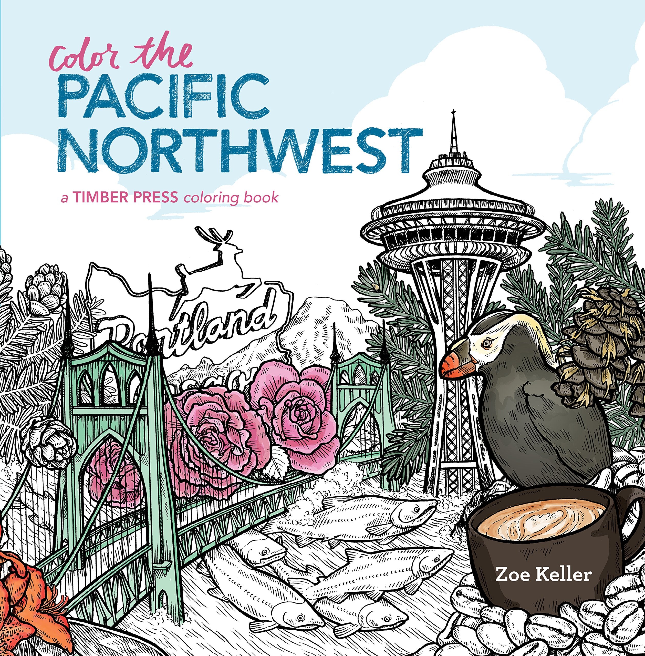 Color the Pacific Northwest: A Timber Press Coloring Book book