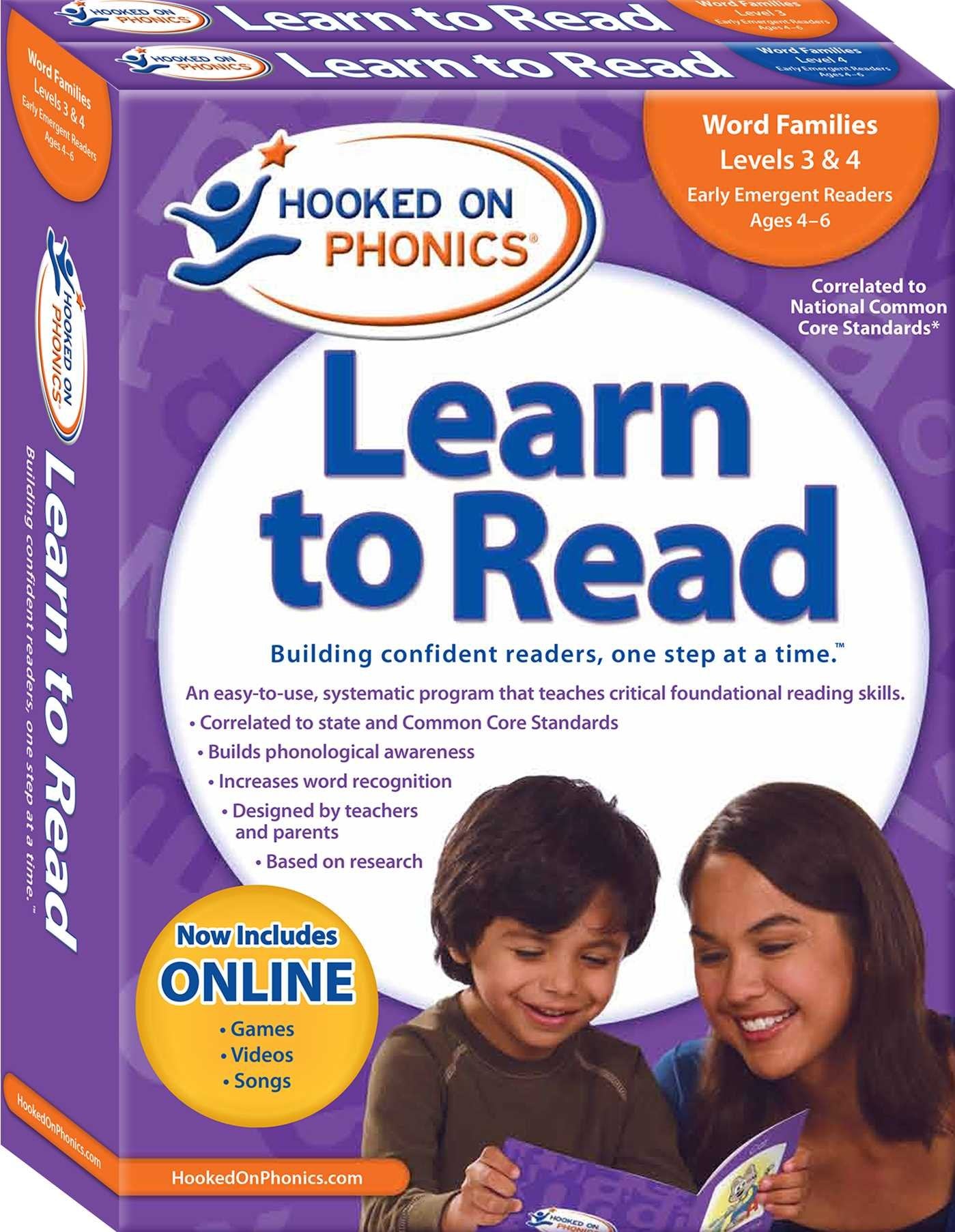 Hooked on Phonics Learn to Read: Word Families Levels 3 & 4 book