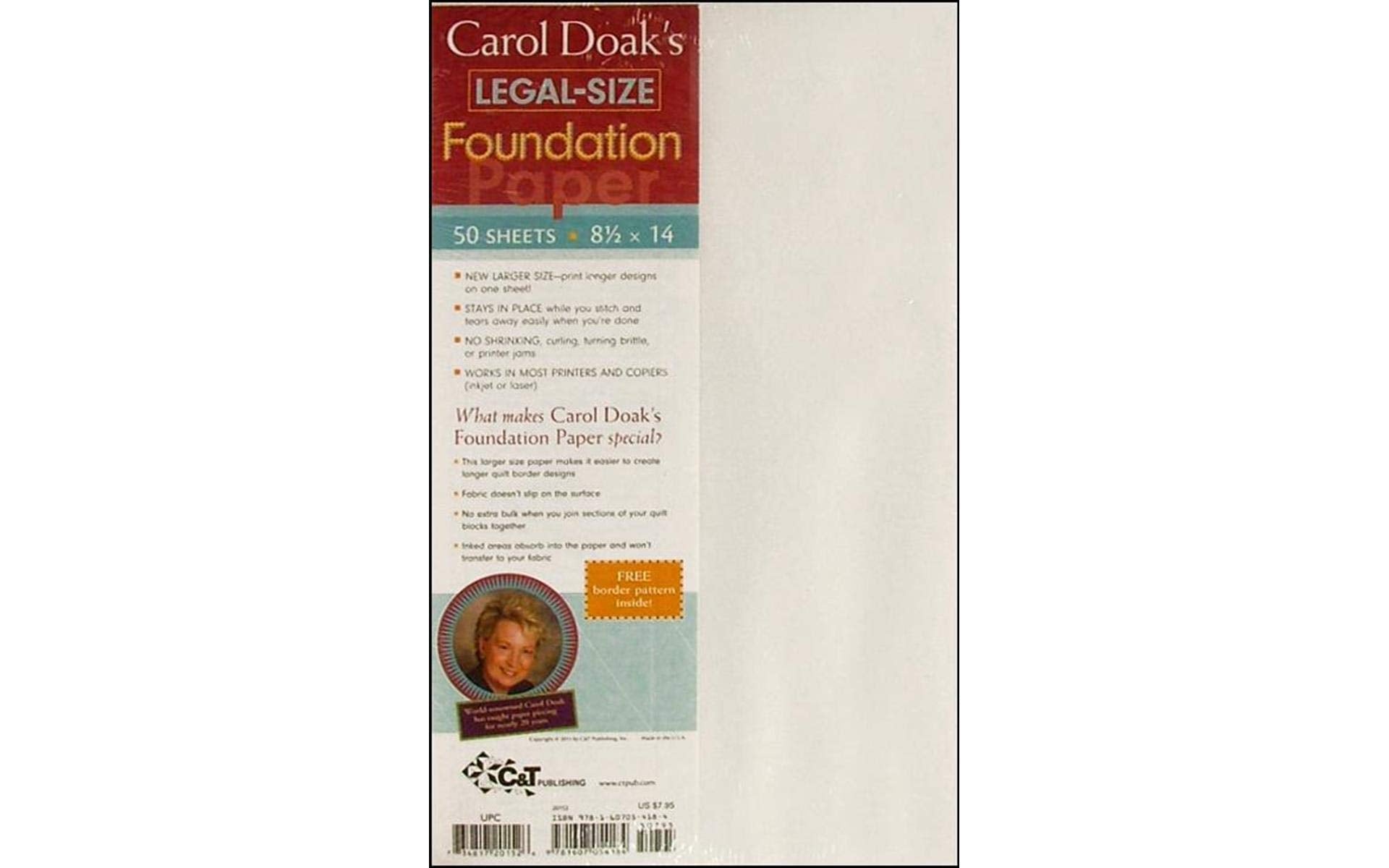 Carol Doak's Legal Size Foundation Paper: 50 Sheets, 8 1/2" x 14" book