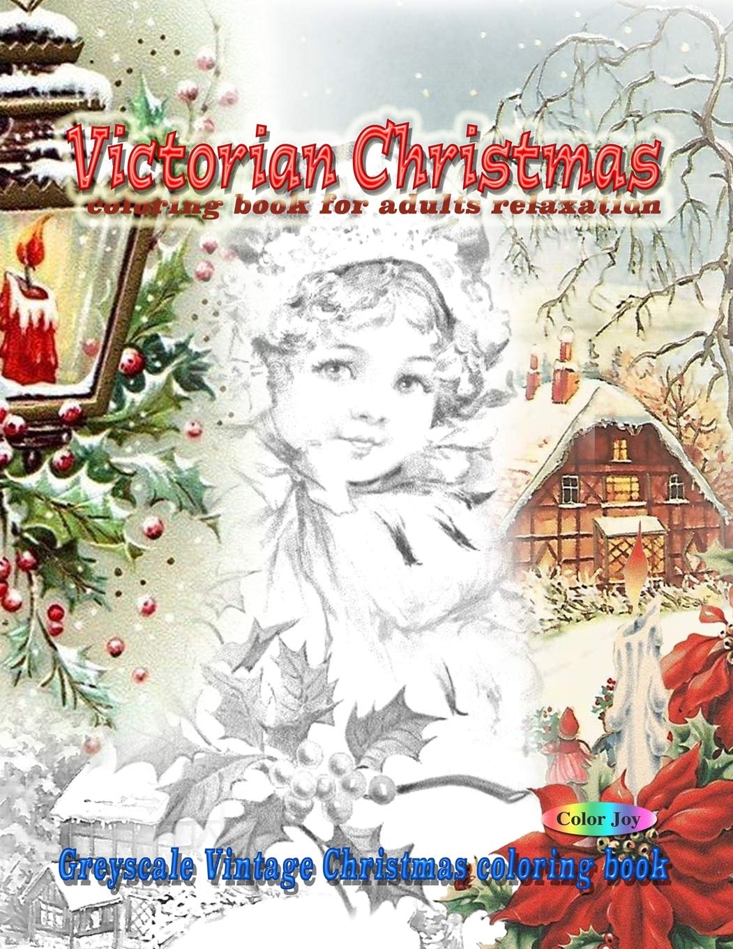 Victorian Christmas coloring book for adults relaxation Manga