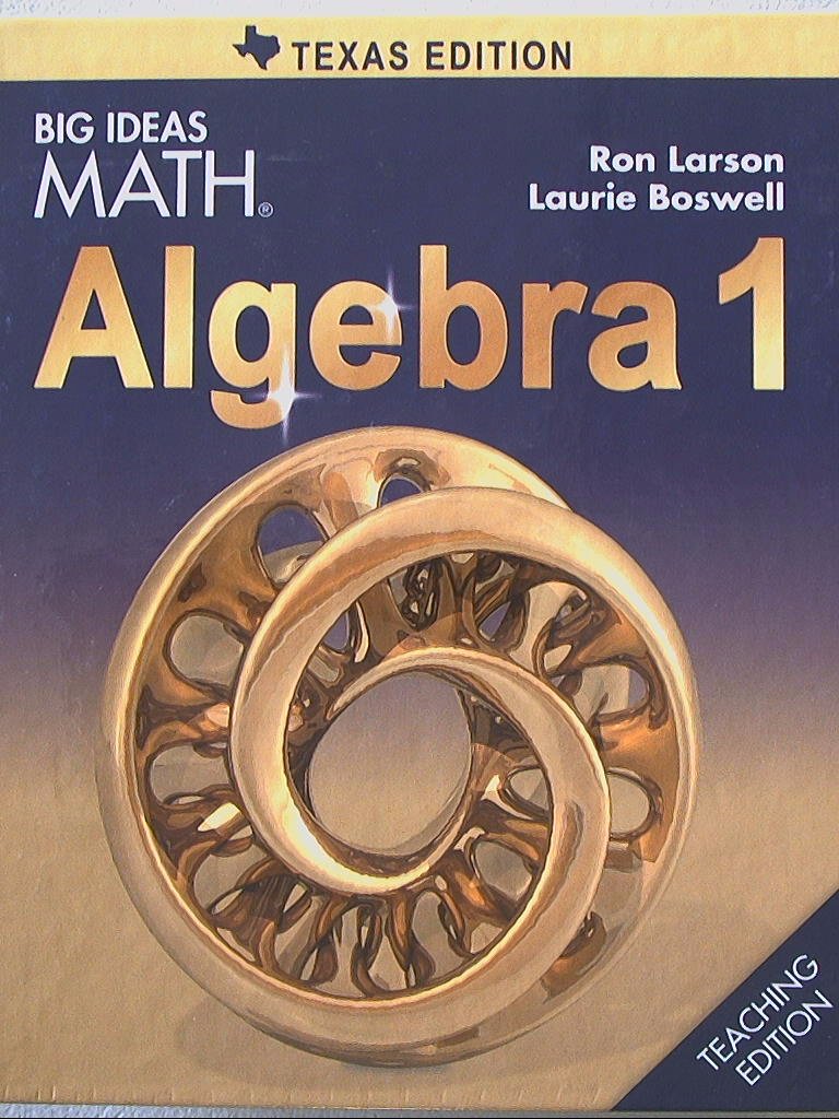 Big Ideas MATH, Algebra 1, Teaching Edition, Texas Edition, 9781608408177, 1608408175 Books
