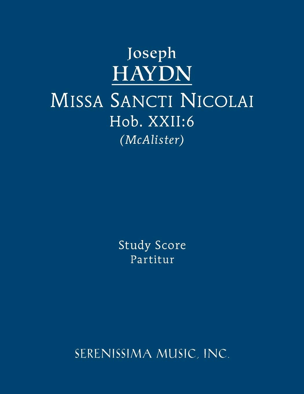 Missa Sancti Nicolai, Hob.XXII:6: Study score book