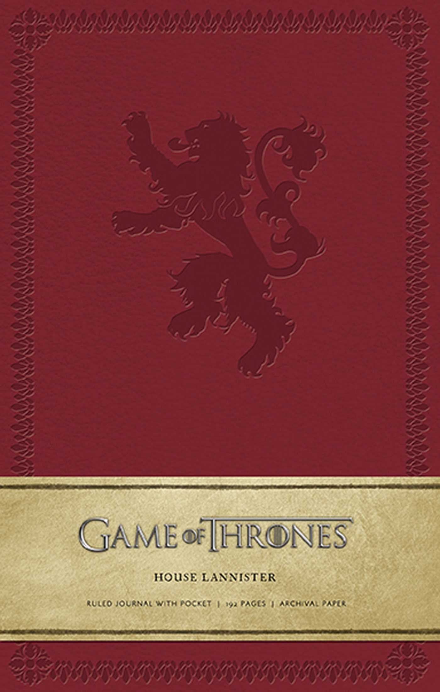 GAME OF THRONES: HOUSE LANNISTER HARDCOVER RULED JOURNAL Stationery