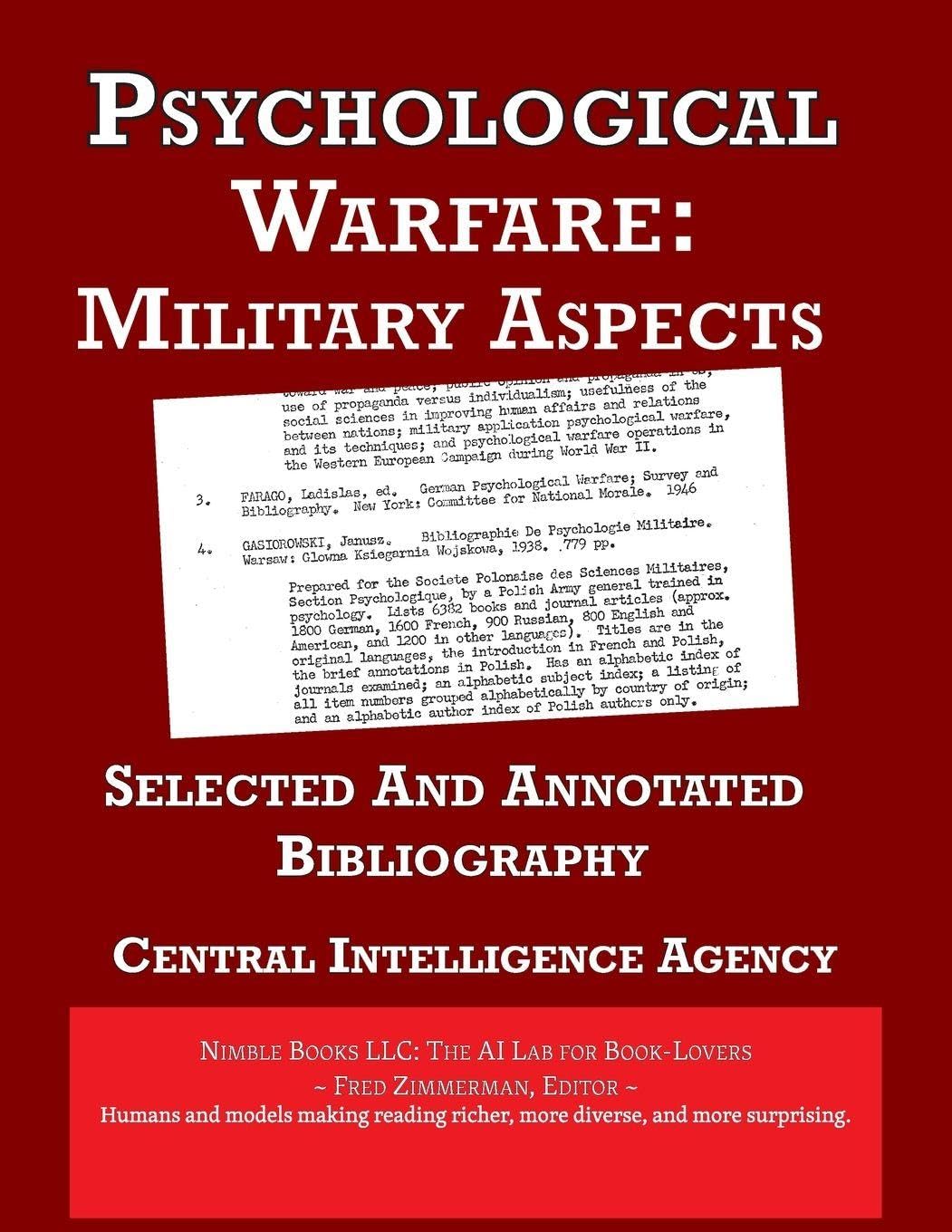 Psychological Warfare: Selected and Annotated Bibliography : (AI Lab for Book-Lovers) Law