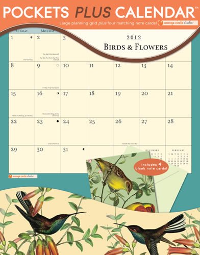 Birds and Flowers Pockets Plus 2012 Calendar Mathematics