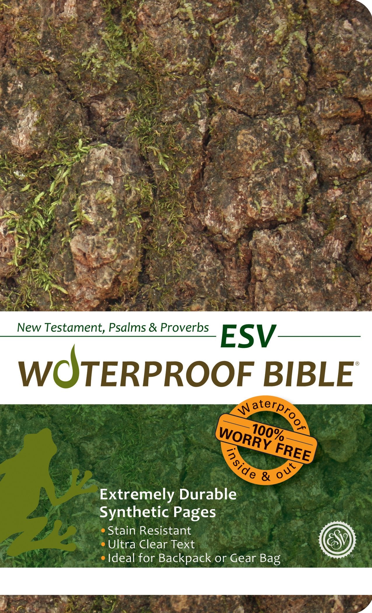 Waterproof New Testament with Psalms and Proverbs-ESV-Tree Bark Social Sciences