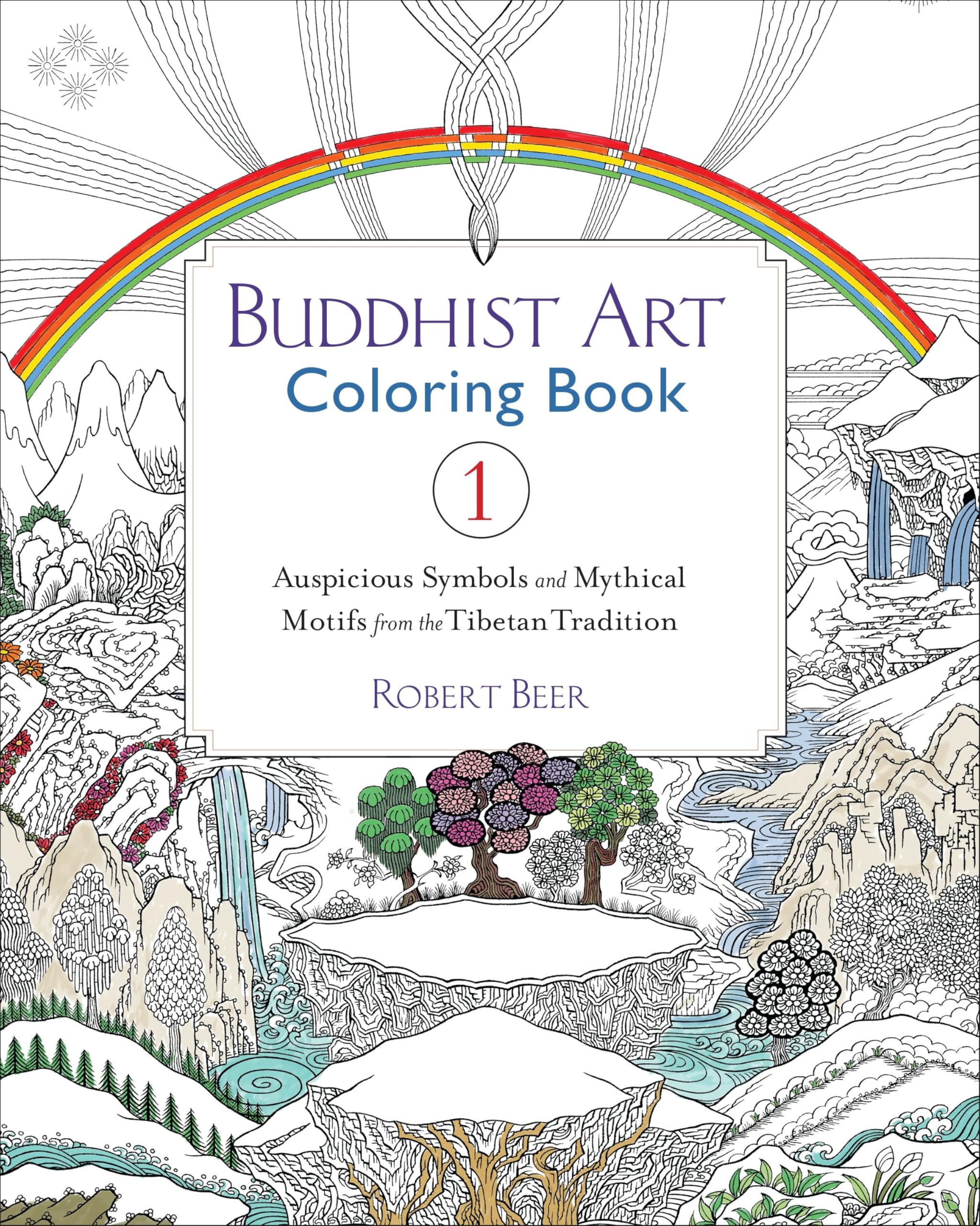 Buddhist Art Coloring Book 1: Auspicious Symbols and Mythical Motifs from the Tibetan Tradition Social Sciences