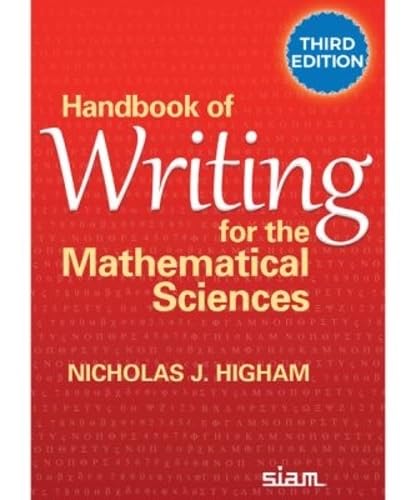 Handbook of Writing for the Mathematical Sciences Media & Communication