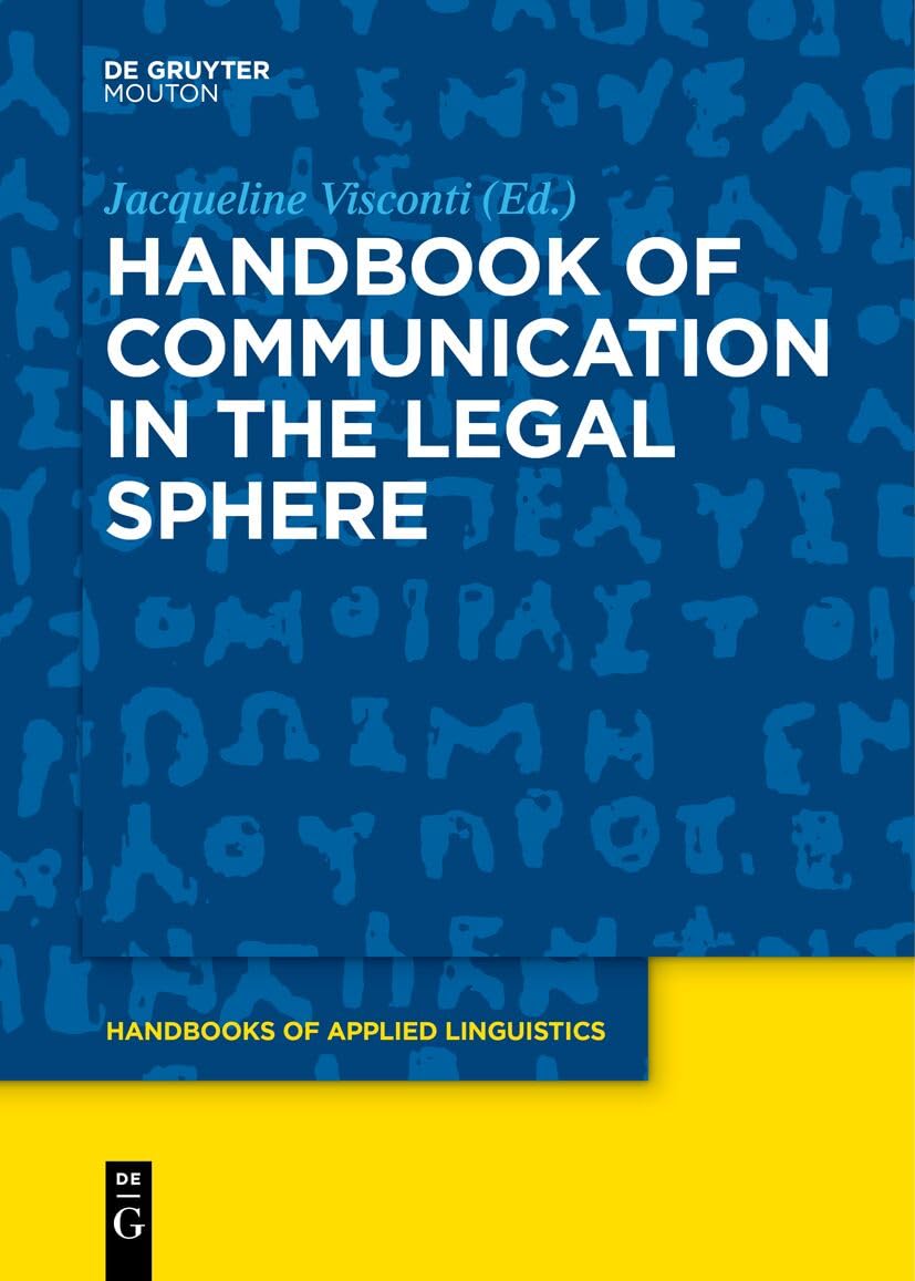 Handbook of Communication in the Legal Sphere book