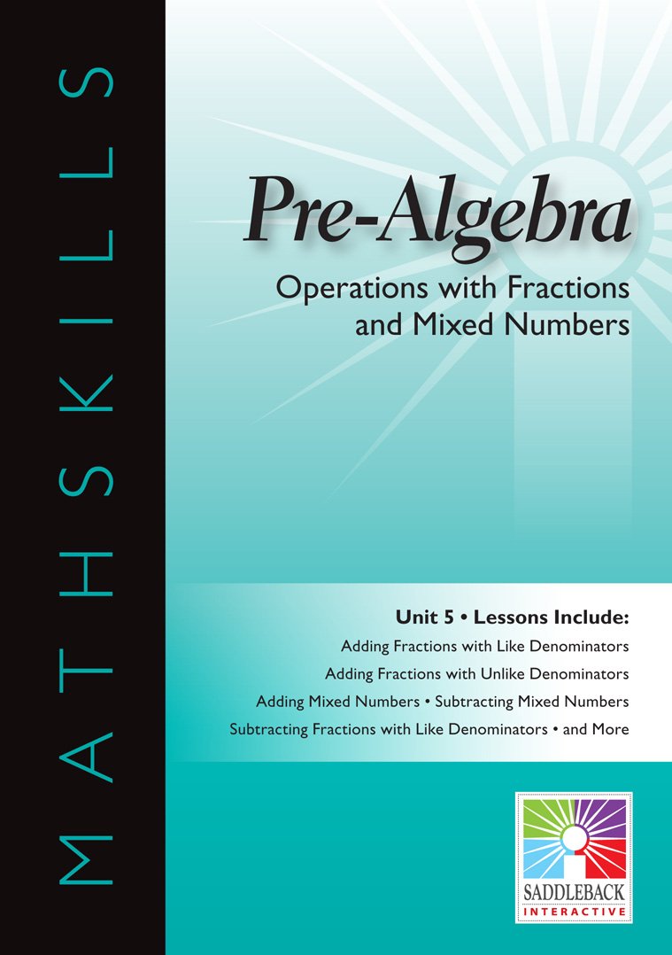 Product Image: Pre-Algebra: Unit 5, Operations With Fractions and Mixed Numbers (Mathskills)