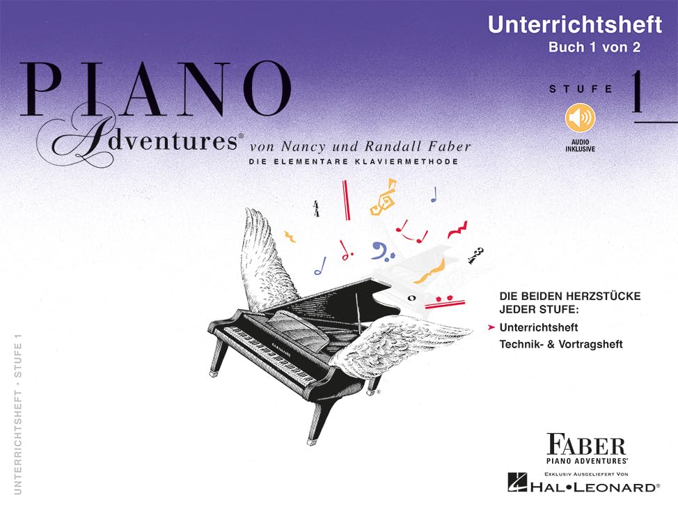 Piano Adventures Unterrichtsheft 1 | Klaviermethoden für Anfänger | Einführung in Notenwerte, Notennamen und Tonabstände | Mit Begleitsätzen und mp3-Audiotracks | Ideal für Klavierunterricht Books