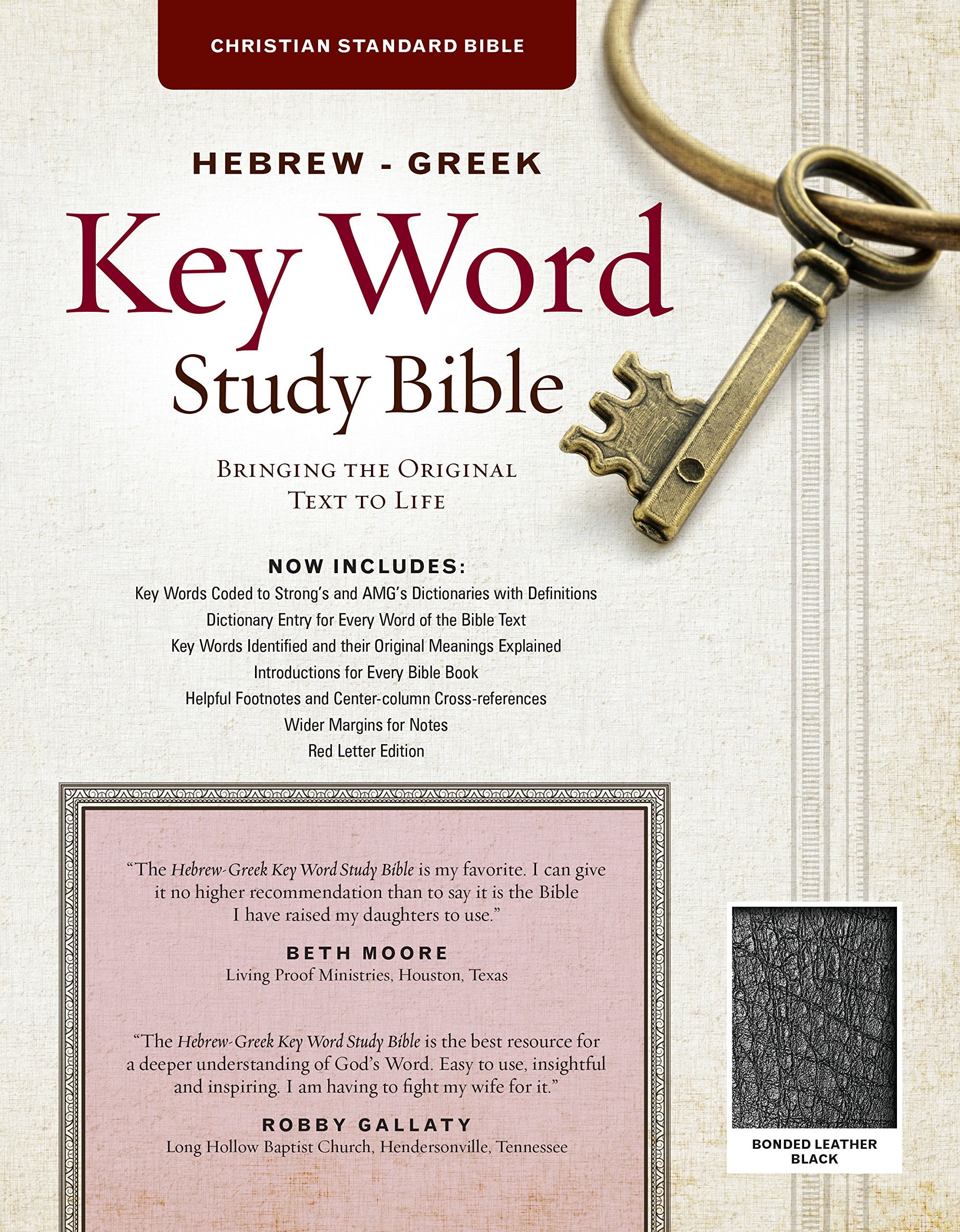 Hebrew-Greek Key Word Study Bible: Christian Standard Bible, Black, Bonded Leather (Key Word Study Bibles) Religion & Esotericism