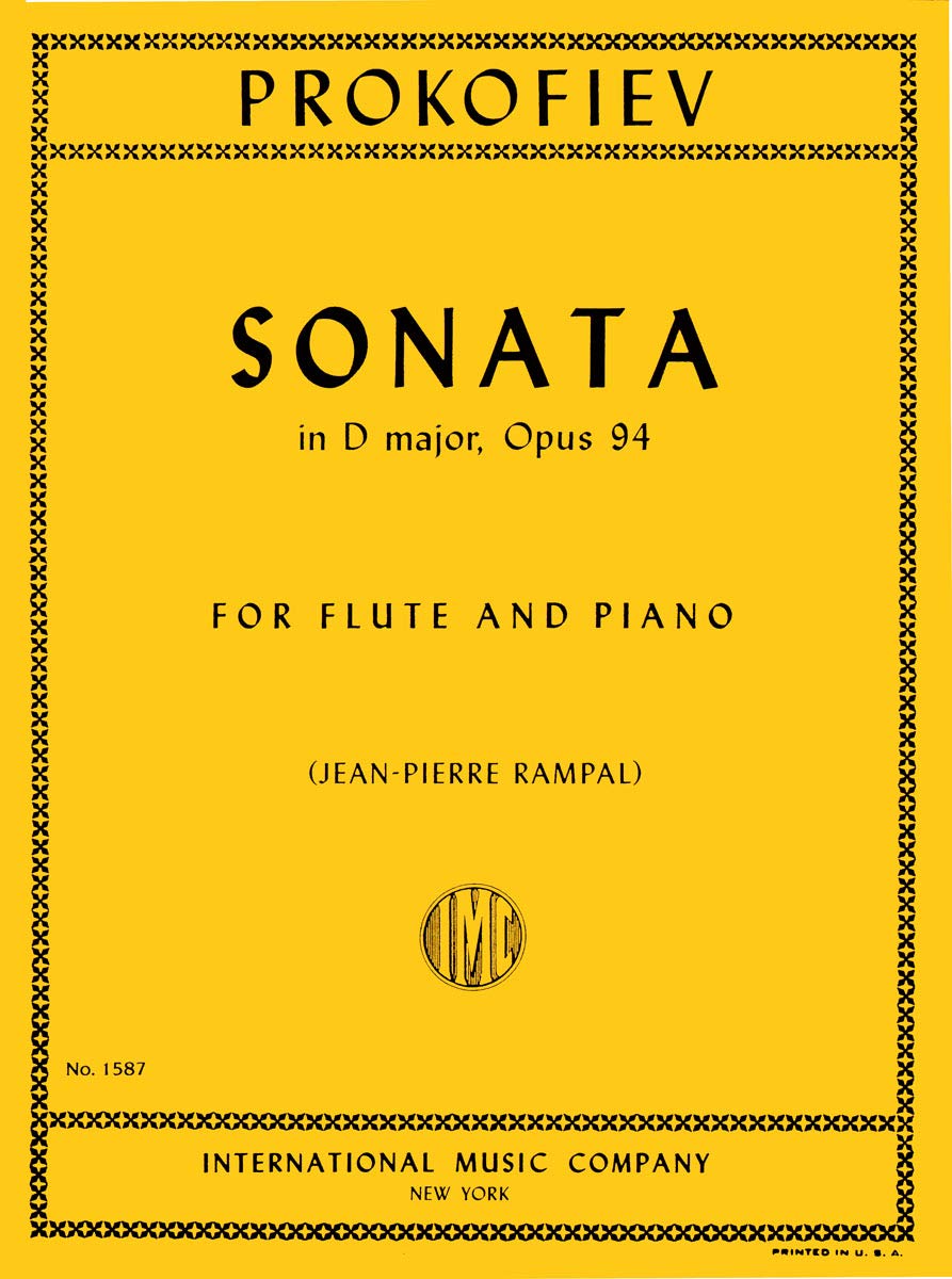 INT1587 - Prokofiev - Sonata in D major, Opus 94 For Flute and Piano Sheet Music