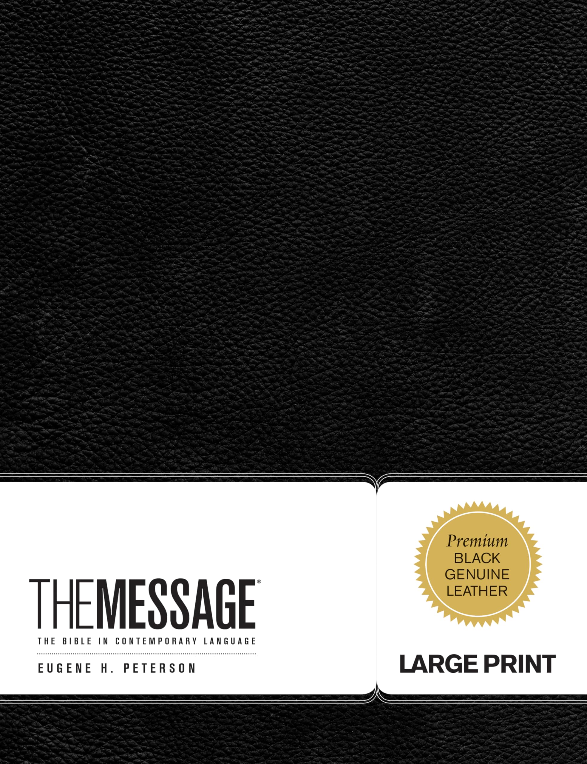 Message Large Print Bible-MS: The Bible in Contemporary Language: Black Leather (First Book Challenge) Film, Art & Culture