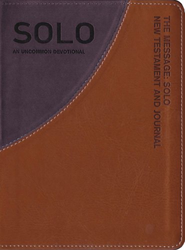 The Message: SOLO New Testament and Journal: Tan / Gray Leather-Look book