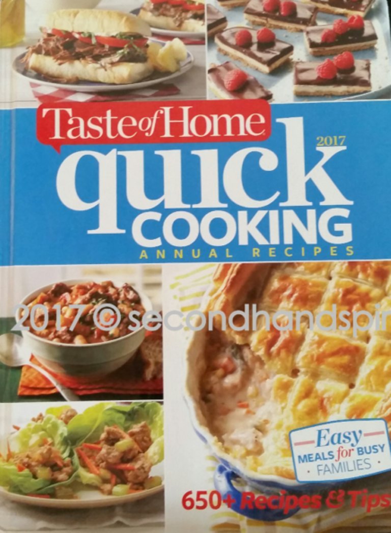 Taste of Home Quick Cooking Annual Recipes 2017 Books