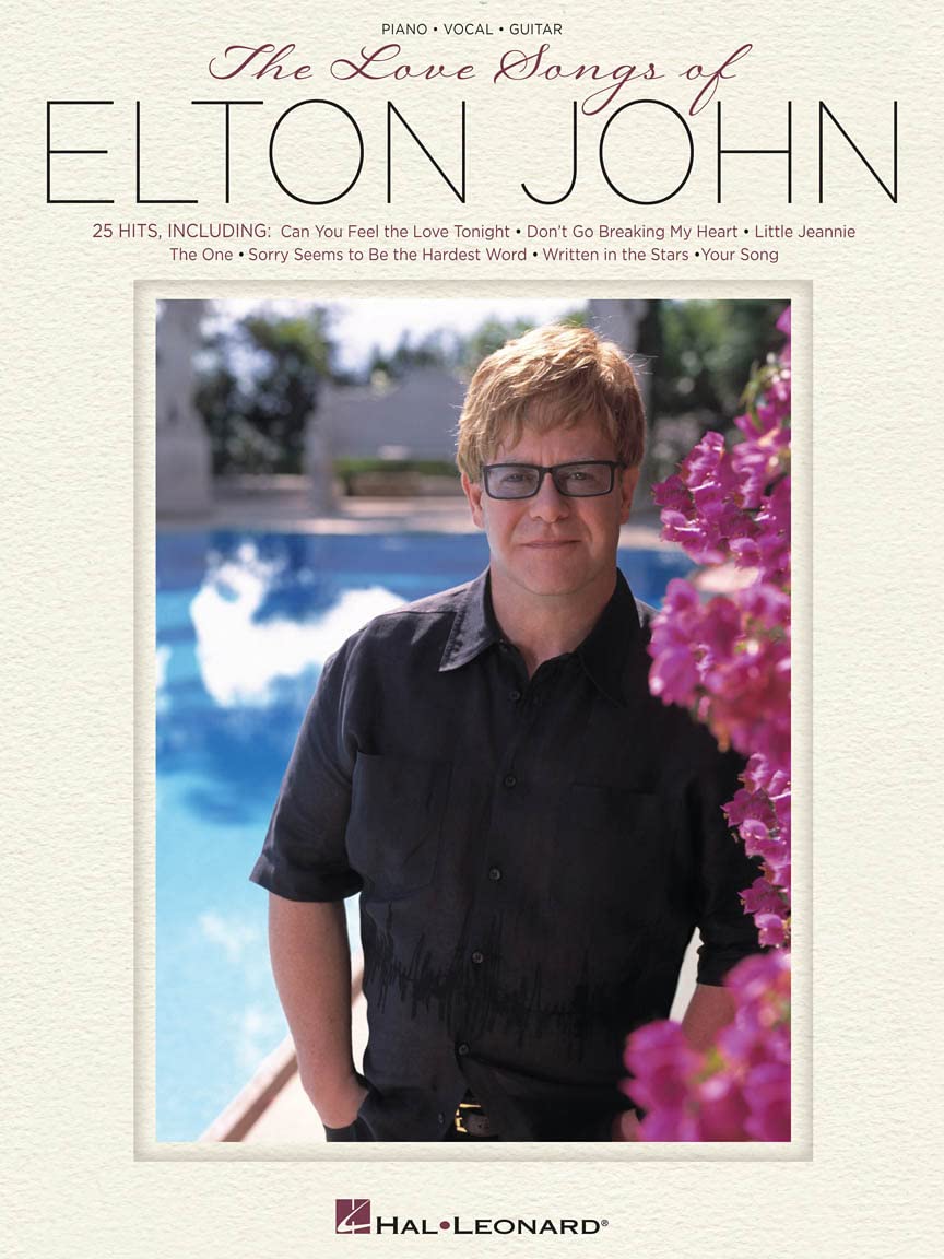 The love songs of elton john piano, voix, guitare book