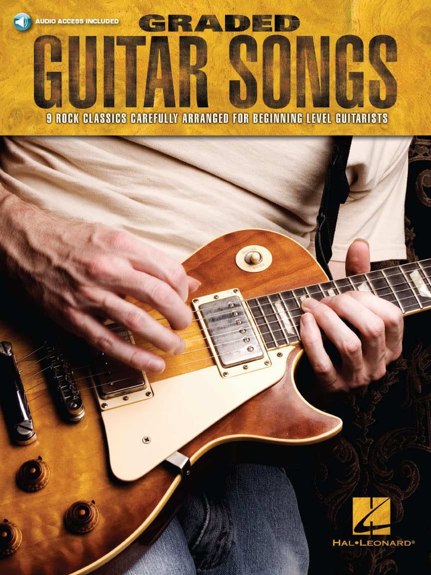 Graded Guitar Songs: Songbook, CD für Gitarre: 9 Rock Classics Carefully Arranged for Beginning-level Guitarists Sheet Music