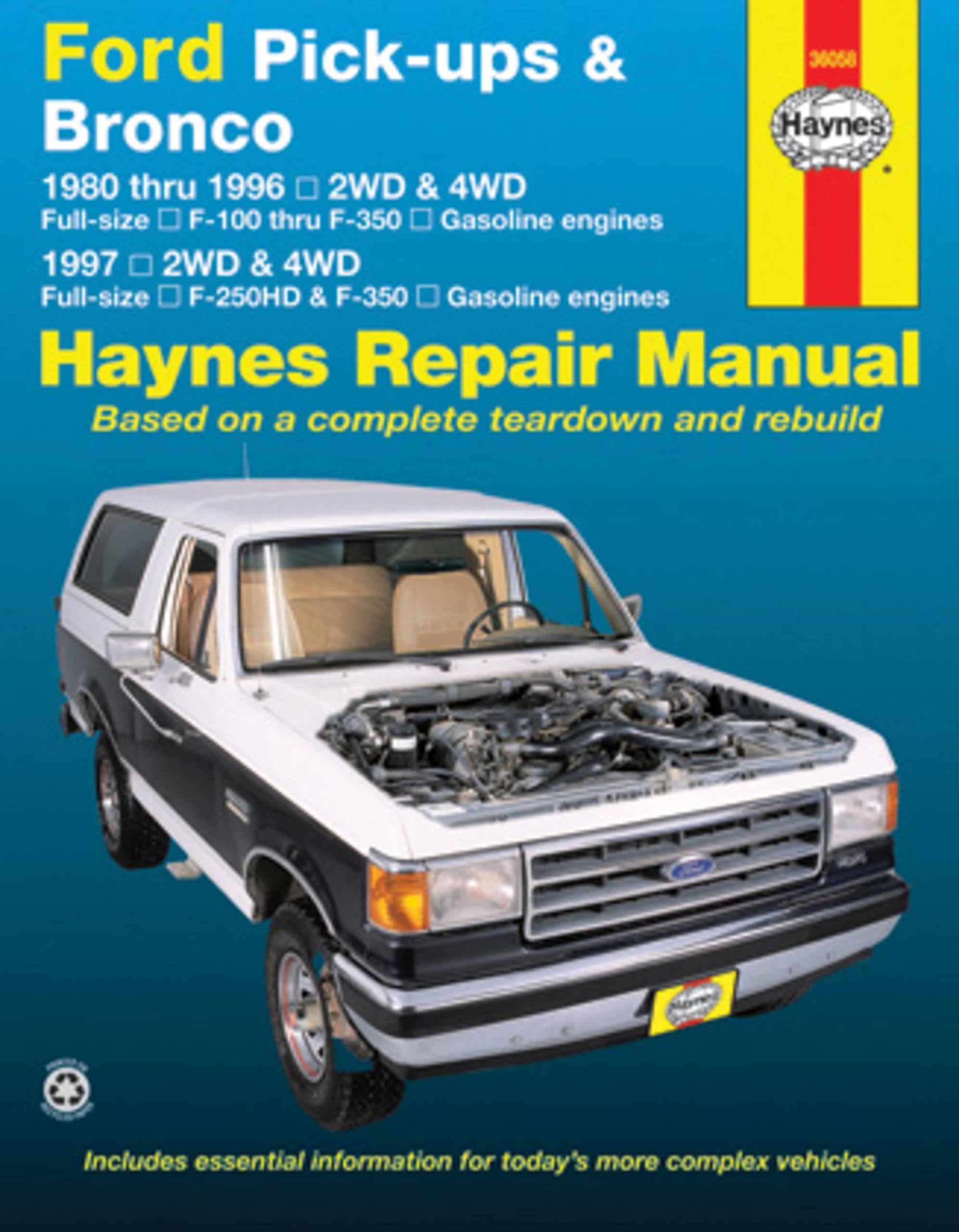 Ford Pick-ups & Bronco: 1980 thru 1996 2WD & 4WD Full-size F-100 thru F-350 Gasoline engines; 1997 2WD & 4WD Full-size F: 1980 Thru 1996 2wd & 4WD ... & F350 Gasoline Engines (Haynes Manuals) Hobbies & Crafts