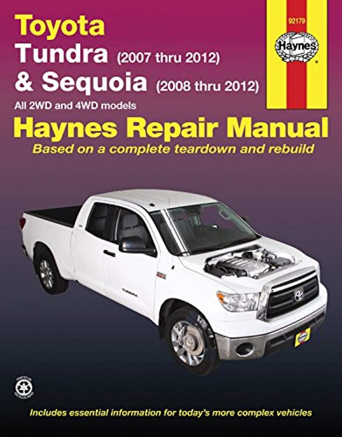 Toyota Tundra & Sequoia: Tundra (2007 thru 2012) & Sequoia (2008 thru 2012) All 2WD and 4WD models: 07-12 (Haynes Manuals) Hobbies & Crafts