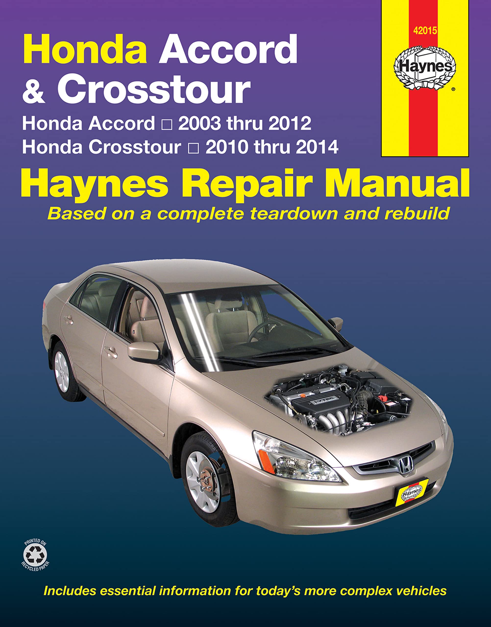 Honda Accord & Crosstour (03-14): 2003-14 (Hayne's Repair Manual) book