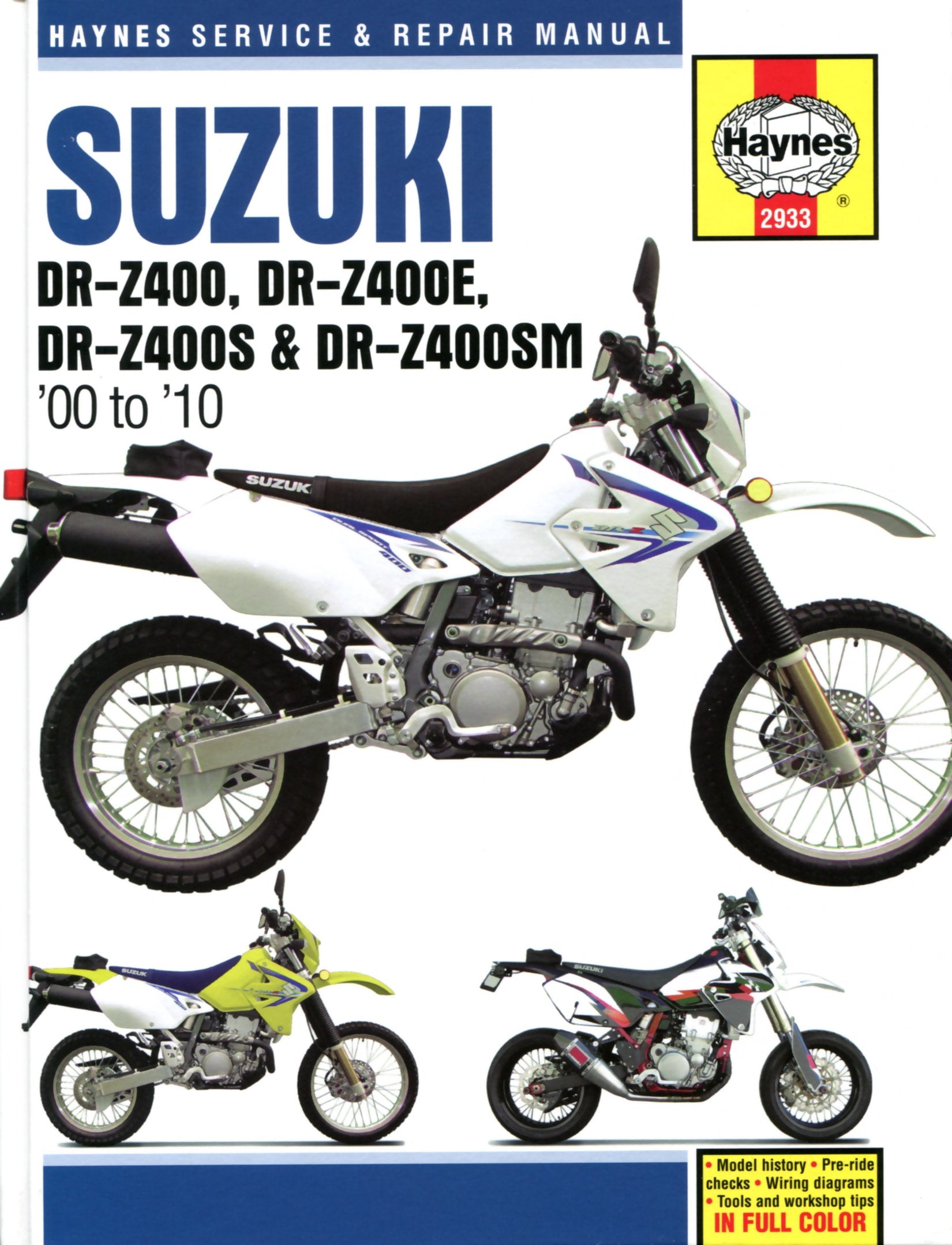 Suzuki DR-Z400, DR-Z400E, DR-Z400S & DR-Z400SM (00 to 10) Leisure, Home & Garden
