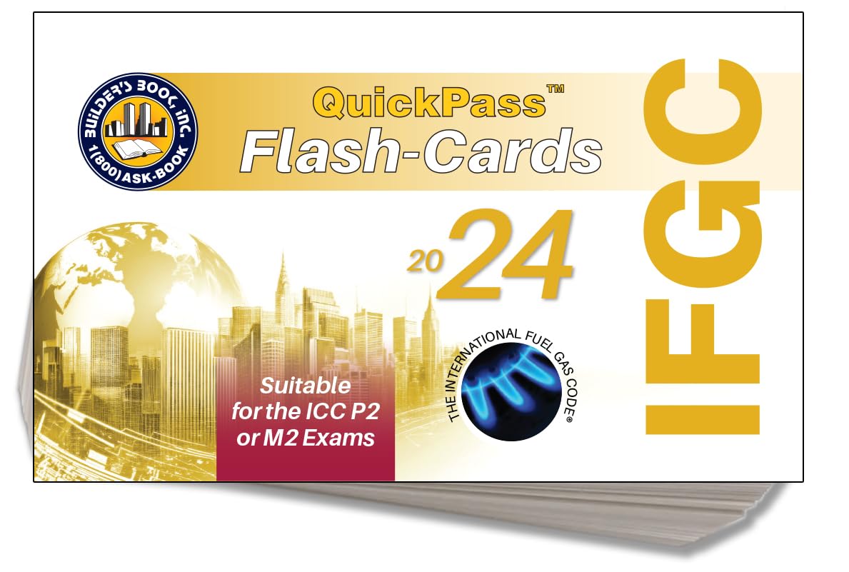 2024 International Fuel Gas Code IFGC QuickPass Flash-Cards Hobbies & Crafts