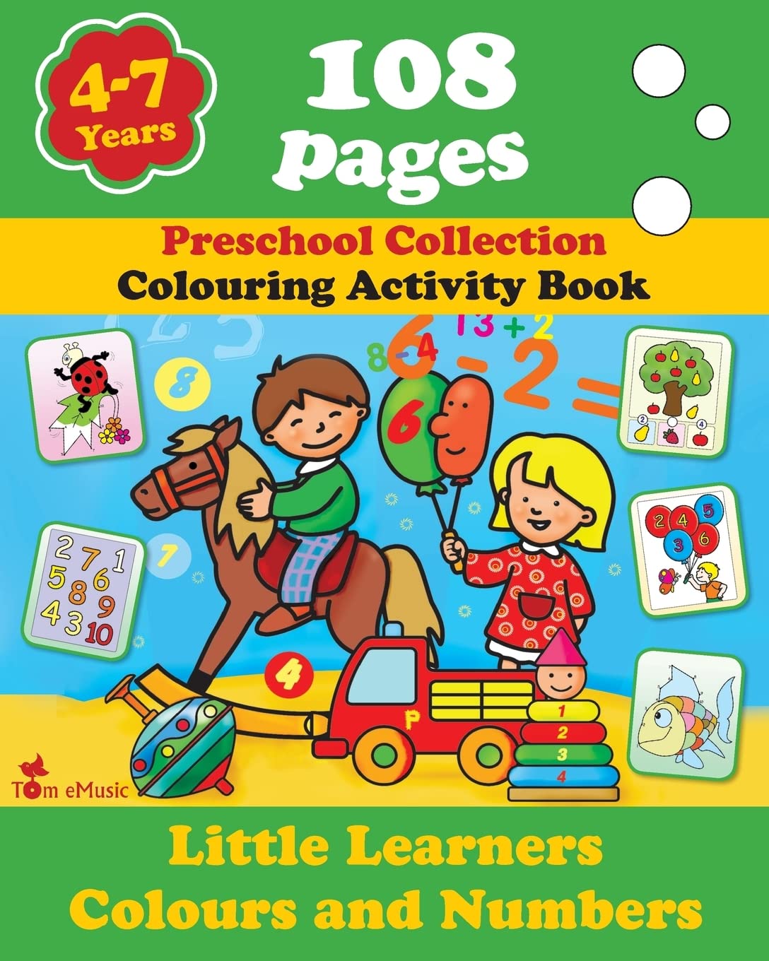 Little Learners - Colors and Numbers: Coloring and Activity Book with Puzzles, Brain Games, Problems, Mazes, Dot-to-Dot & More for 4-7 Years Old Kids (Volume 4) (Preschool Collection) Leisure & Fun