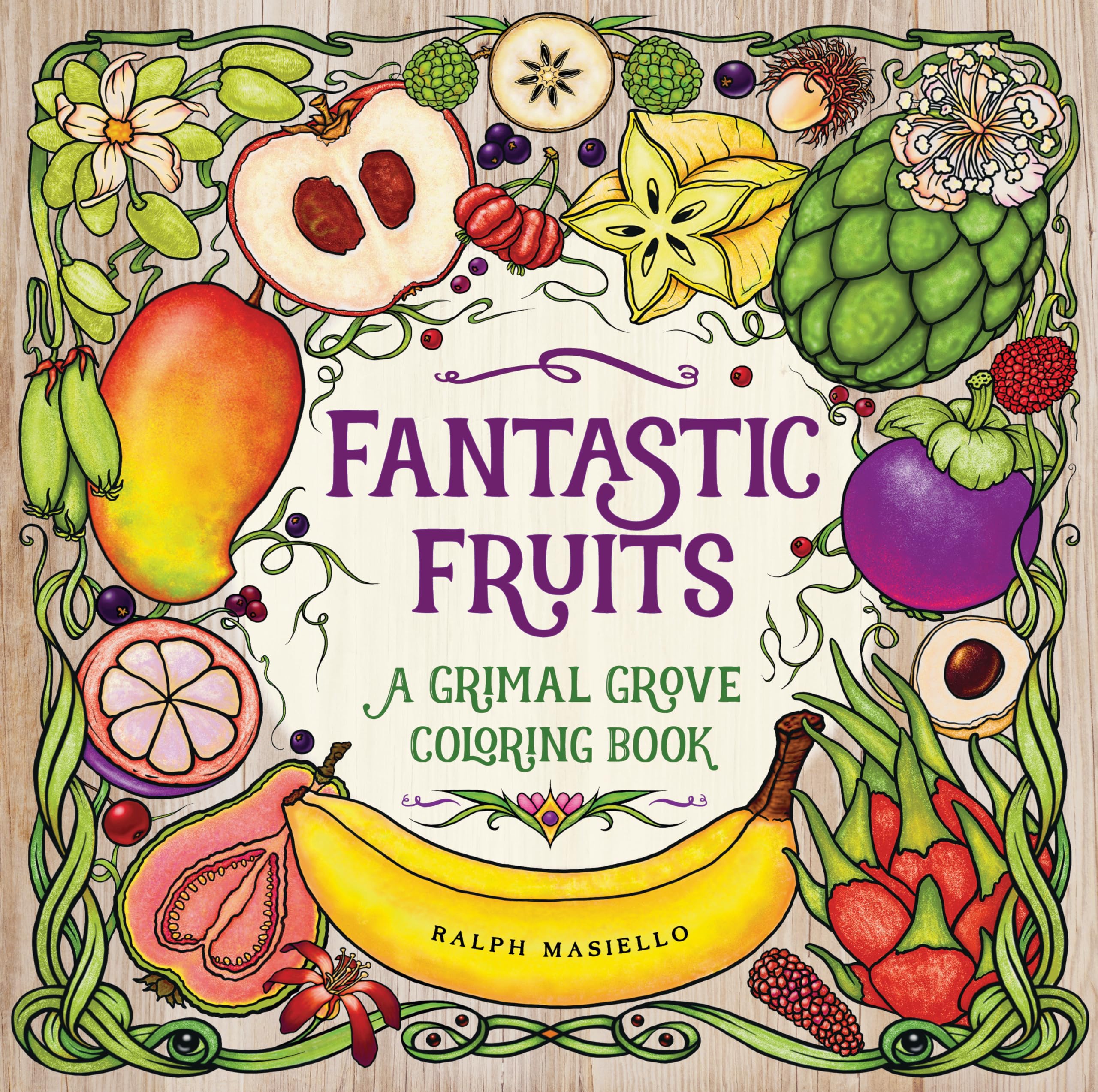 Fantastic Fruits: A Grimal Grove Coloring Book Non-fiction