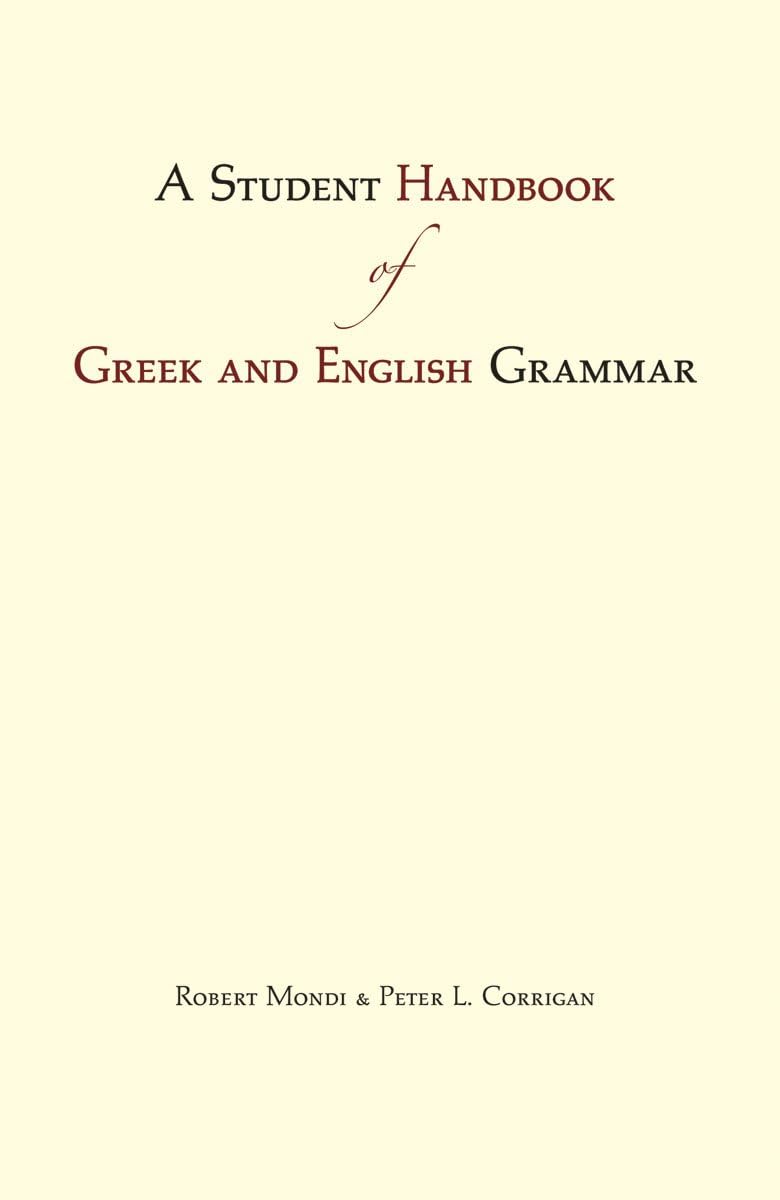 Student Handbook of Greek & English Grammar Social Sciences