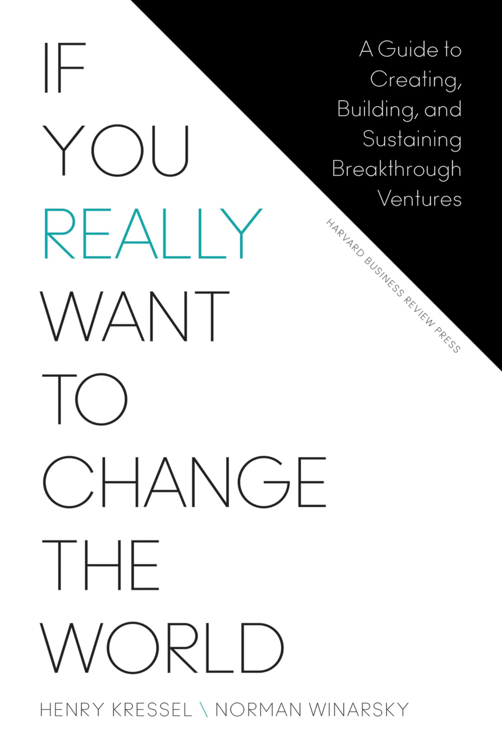 If You Really Want to Change the World: A Guide to Creating, Building, and Sustaining Breakthrough Ventures Business, Finance & Career