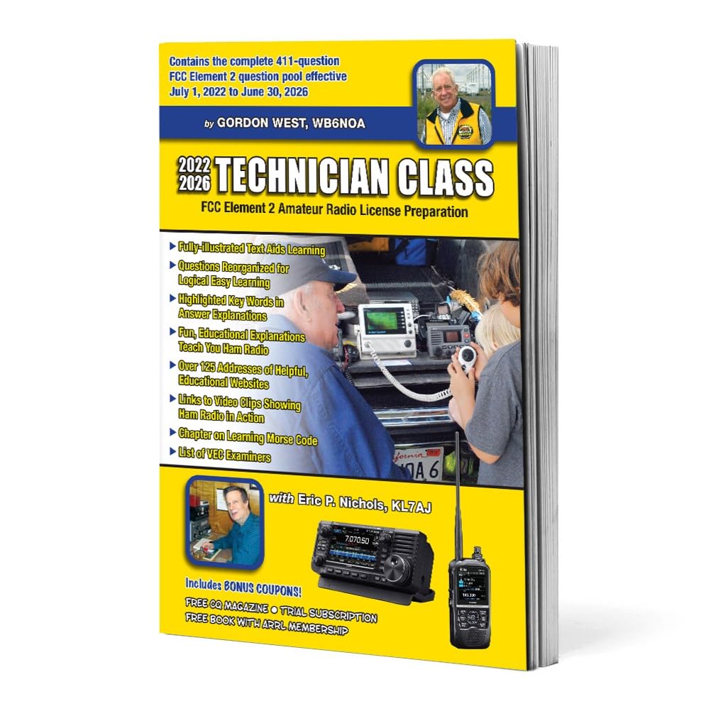 Gordon West Technician Class FCC Element 2 Amateur Radio License Preparation 10th Edition 2022-2026 Study Guides
