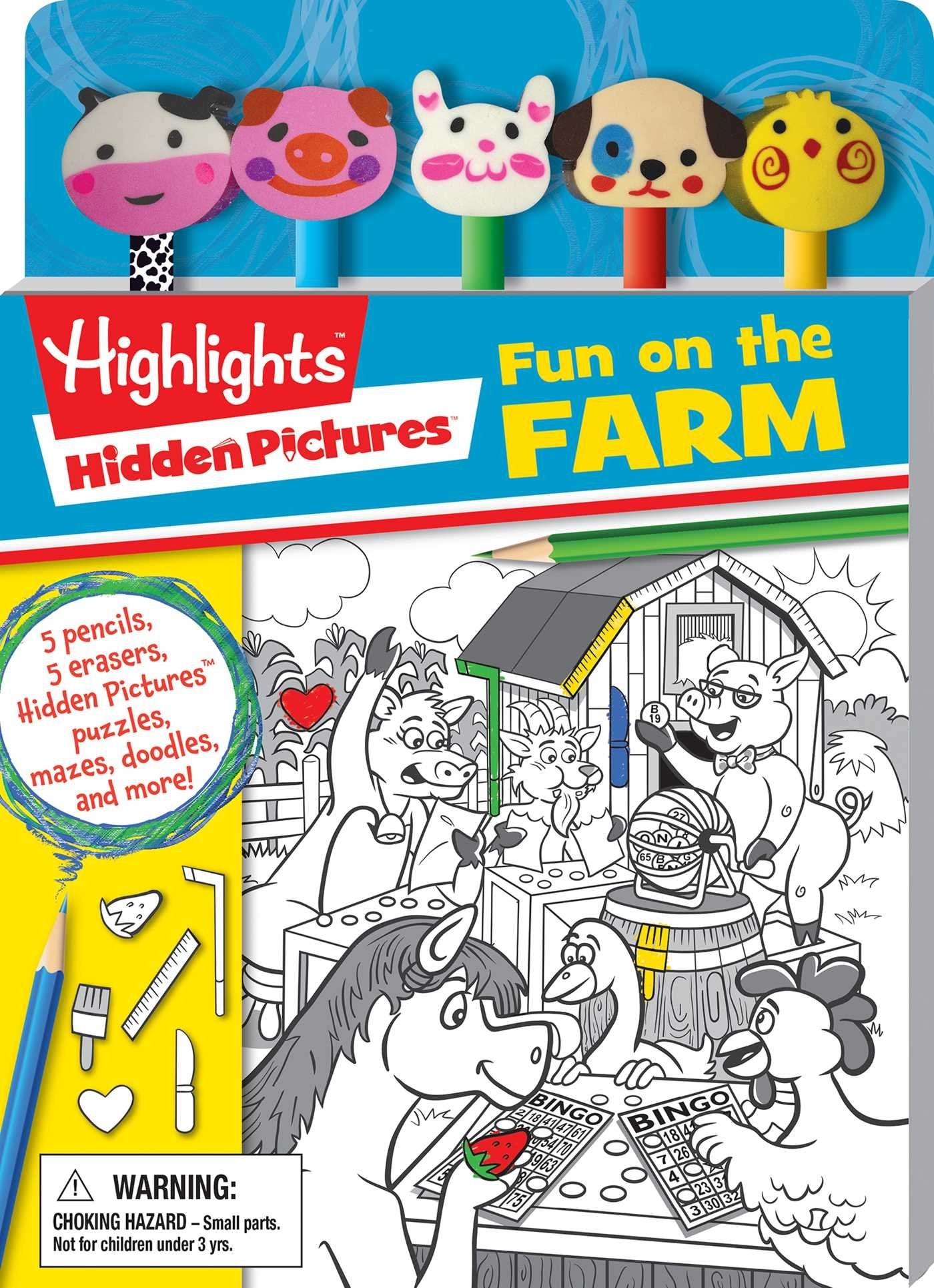 Highlights: Hidden Pictures: Fun on the Farm (Pencil Toppers) Tiptoi & Games