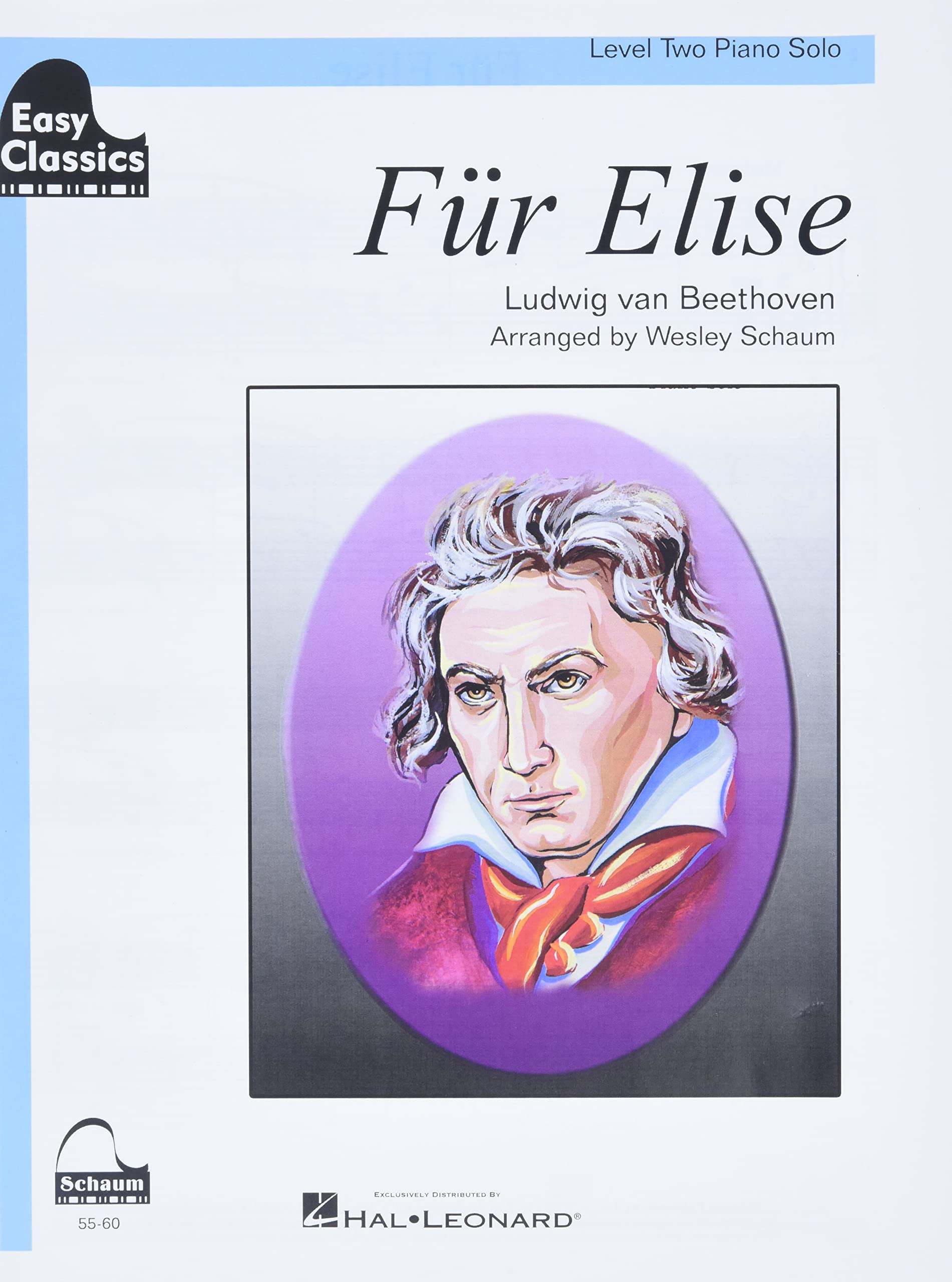 Fur Elise: Schaum Easy Classics Level 2 Piano Solo Sheet Social Sciences