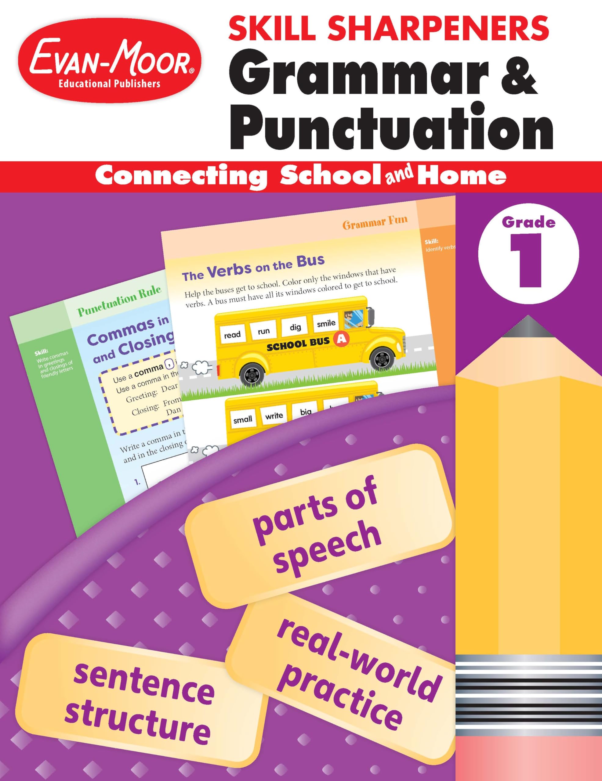 Skill Sharpeners Grammar and Punctuation, Grade 1 Tiptoi & Games