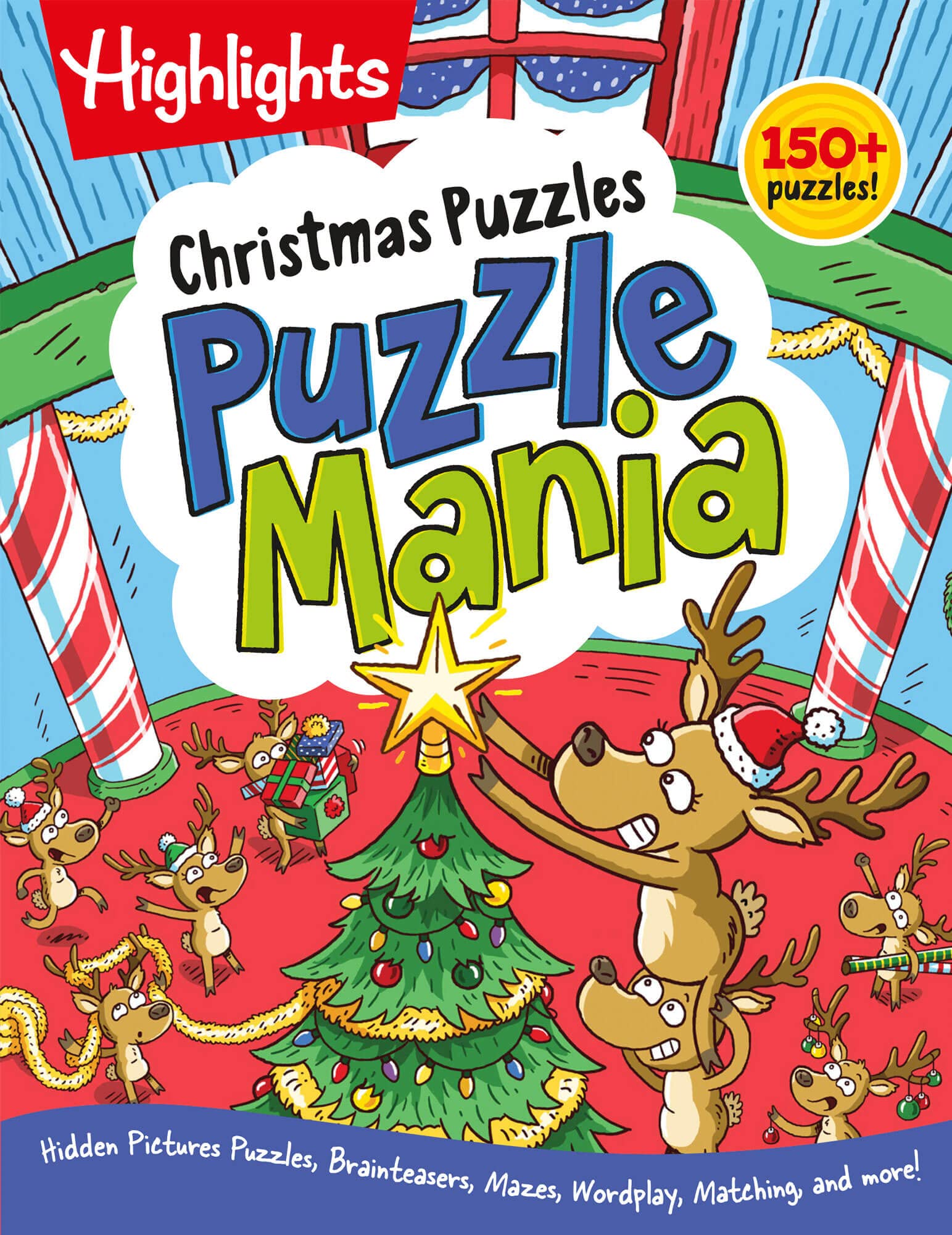 Christmas Puzzles: 100+ Puzzles! Hidden Pictures Puzzles, Brainteasers, Mazes, Wordplay, Matching, and More! (Highlights Puzzlemania Activity Books) Non-fiction