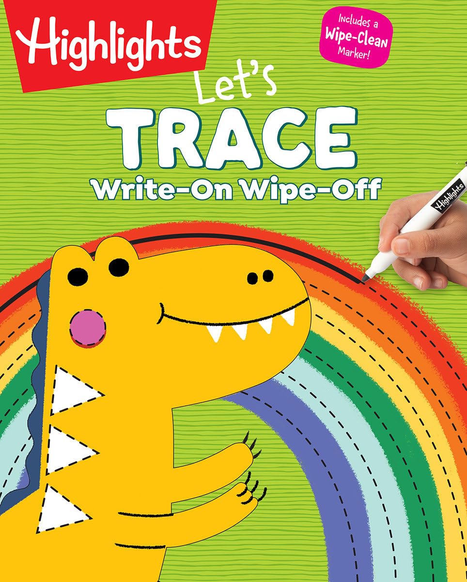 Write-On Wipe-Off Let's Trace: Dry Erase Letter Tracing Workbook for Kids, Wipe Clean Activity Book with Marker (Highlights Write-On Wipe-Off Fun to Learn Activity Books) Study Guides