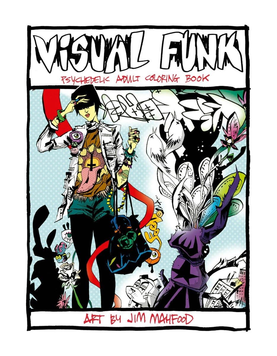 Visual Funk Street Art Adult Coloring Book Manga