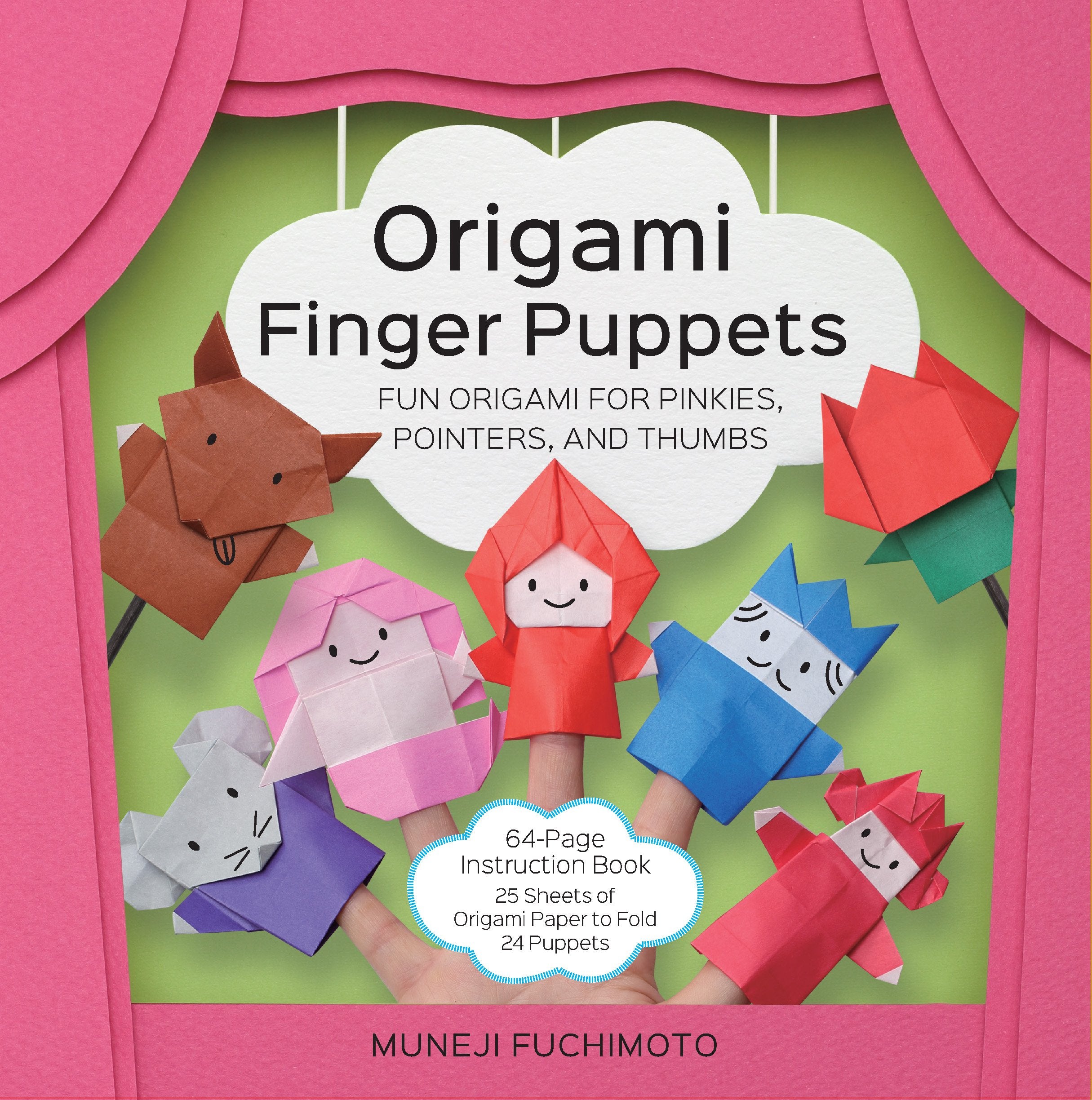 Origami Finger Puppets: Fun Origami for Pinkies, Pointers, and Thumbs - 64-Page Instruction Book, 25 Sheets of Origami Paper to Fold 24 Puppets Hobbies & Crafts