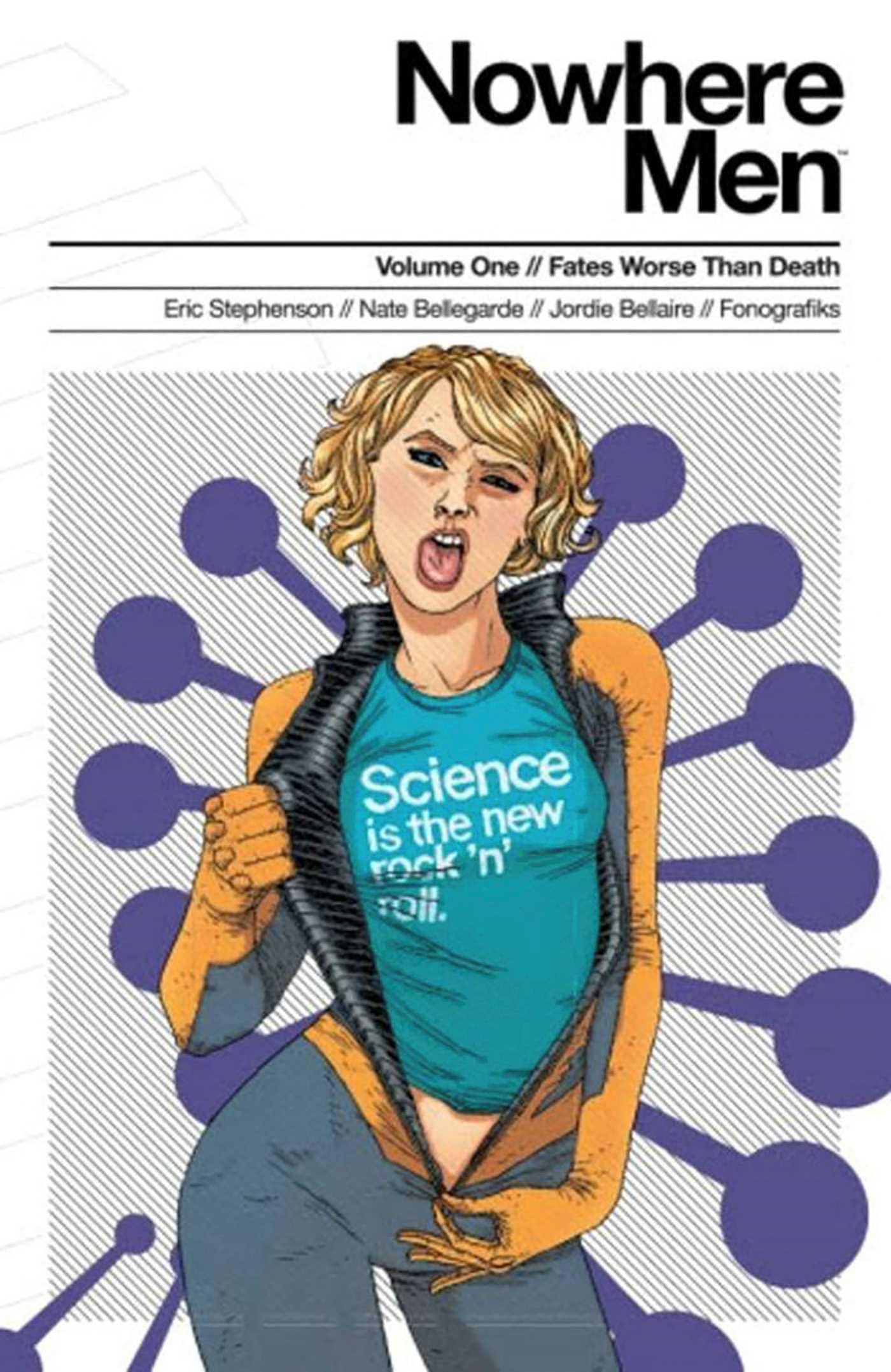 Nowhere Men Volume 1: Fates Worse Than Death (Teal Shirt) Superheroes