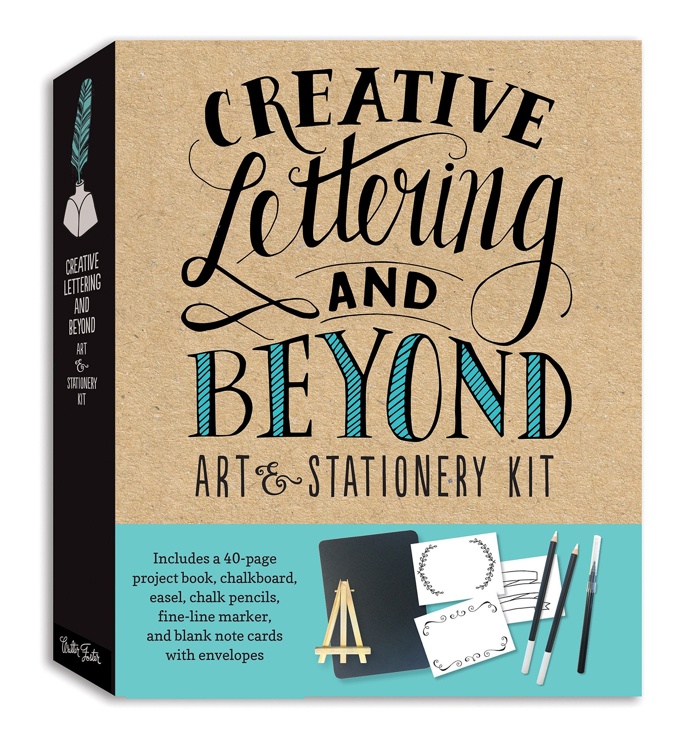 Creative Lettering and Beyond Art & Stationery Kit: Includes a 40-page project book, chalkboard, easel, chalk pencils, fine-line marker, and blank note cards with envelopes (Creative...and Beyond) Film, Art & Culture
